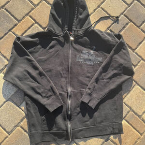 Black Harley Davidson Zip Up